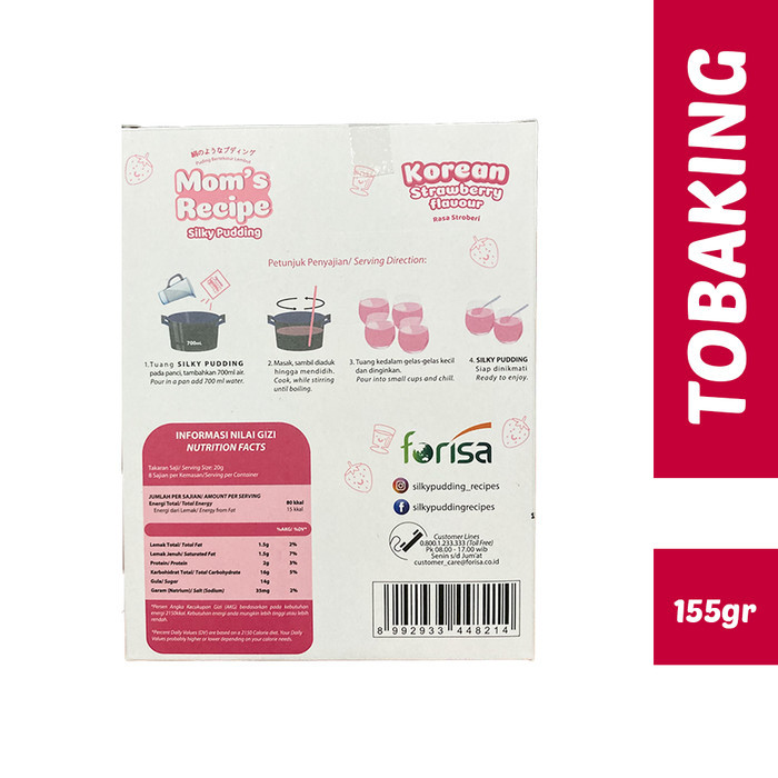 

JTTOP" SILKY PUDDING STRAWBERRY KOREAN FORISA MOMS RECIPE 155GR PUYO STROBERI
