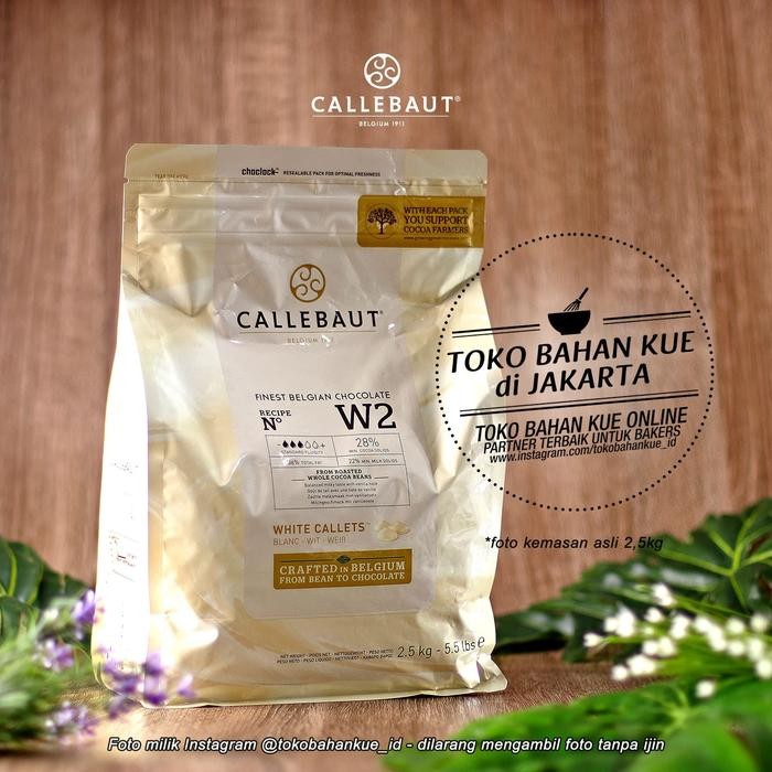 

JTTOP" CALLEBAUT W2 28% 250GR COKELAT COIN PUTIH WHITE CHOCOLATE COUVERTURE