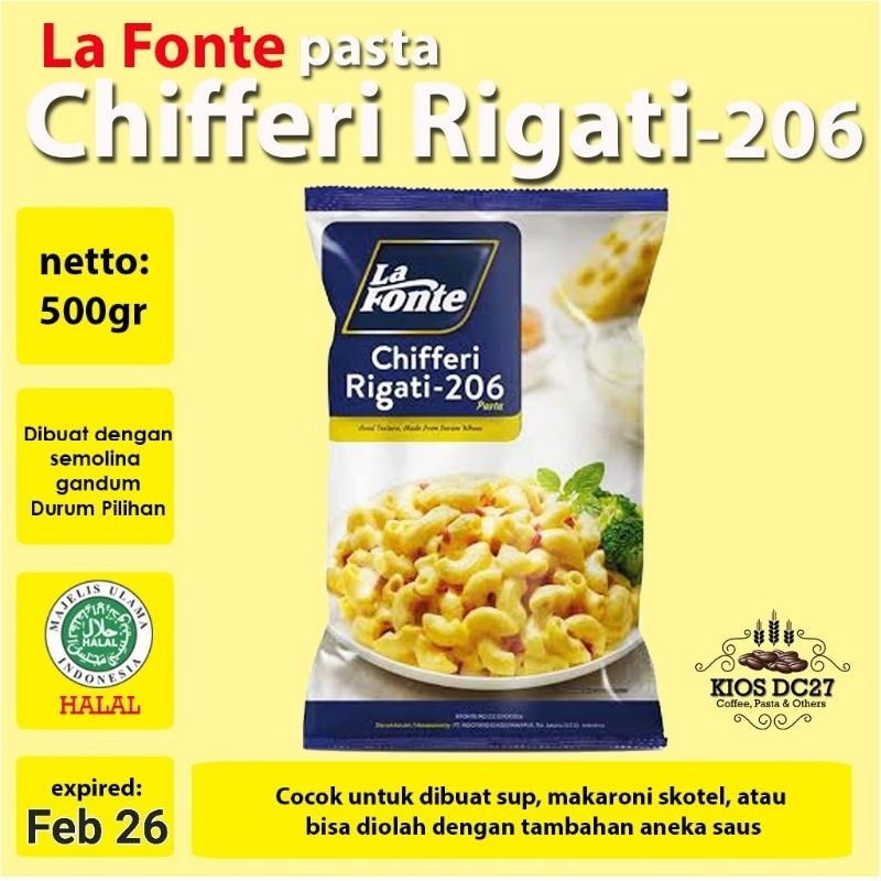 

Mamam_Asoy La Fonte Macaroni/Makaroni Pasta Chifferi Rigati 206 450Gr
