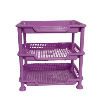 (Homelytouch Rak Segi Empat Plastik Serbaguna 2 Susun Dan 3 Susun Tempat Penyimpanan Alat Tulis Obat