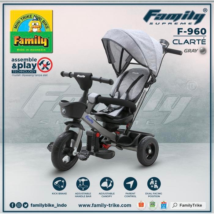 Stroller Sepeda Roda Tiga Family Supreme Clarte F-960