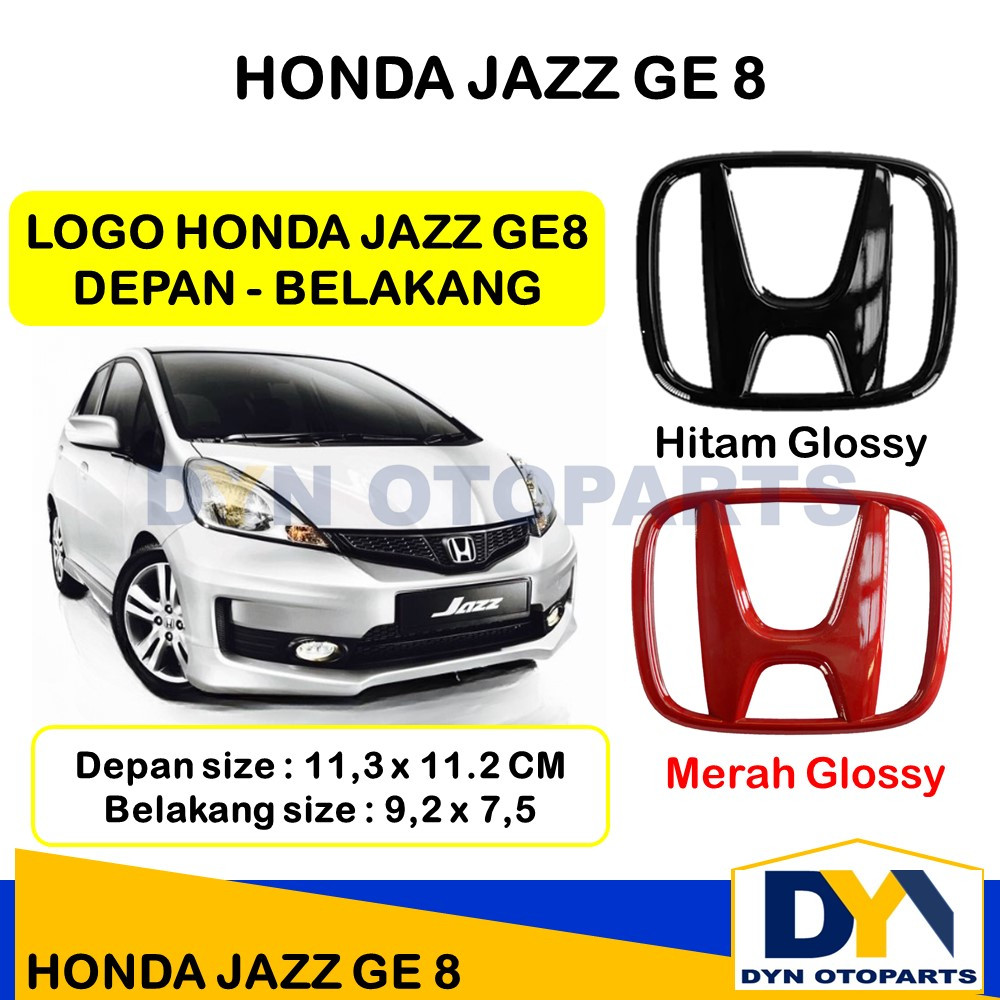 DYN174- JAZZ GE8, LOGO EMBLEM HONDA JAZZ GE8, LOGO STICKER EMBLEM HONDA JAZZ GE8
