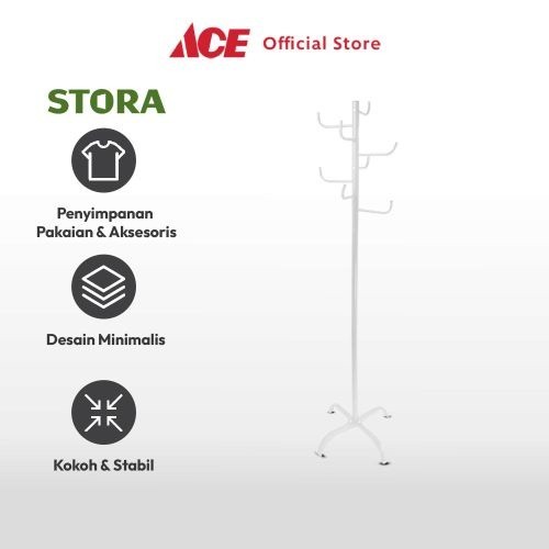 

Ace - Stora Gantungan Pakaian Besi 50X50X175 Cm - Putih Henger Baju