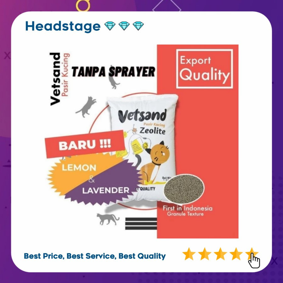 Pasir kucing vetsand 20kg gumpal dan wangi Ekspedisi