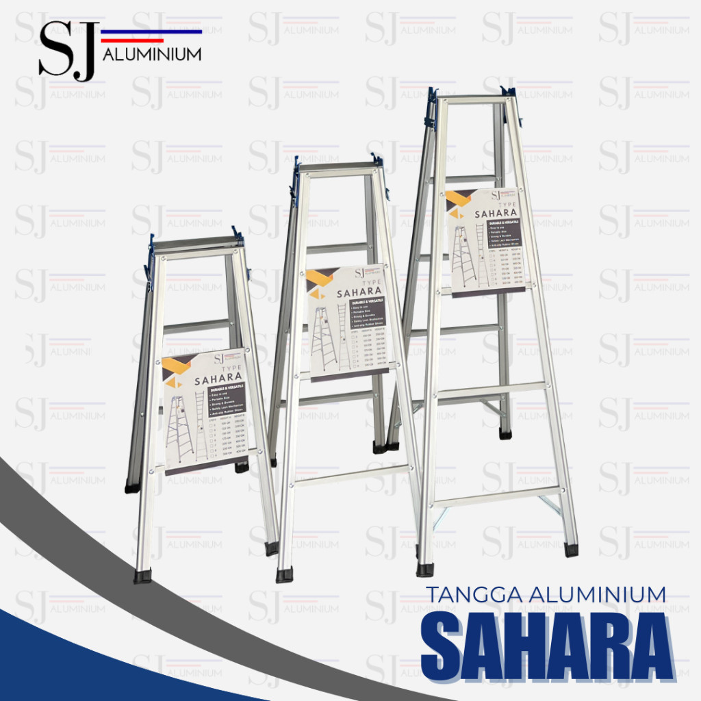 Tangga SAHARA - Tangga Aluminium - Tangga Lipat Aluminium / Tangga Multifungsi JUMBO - BIRU