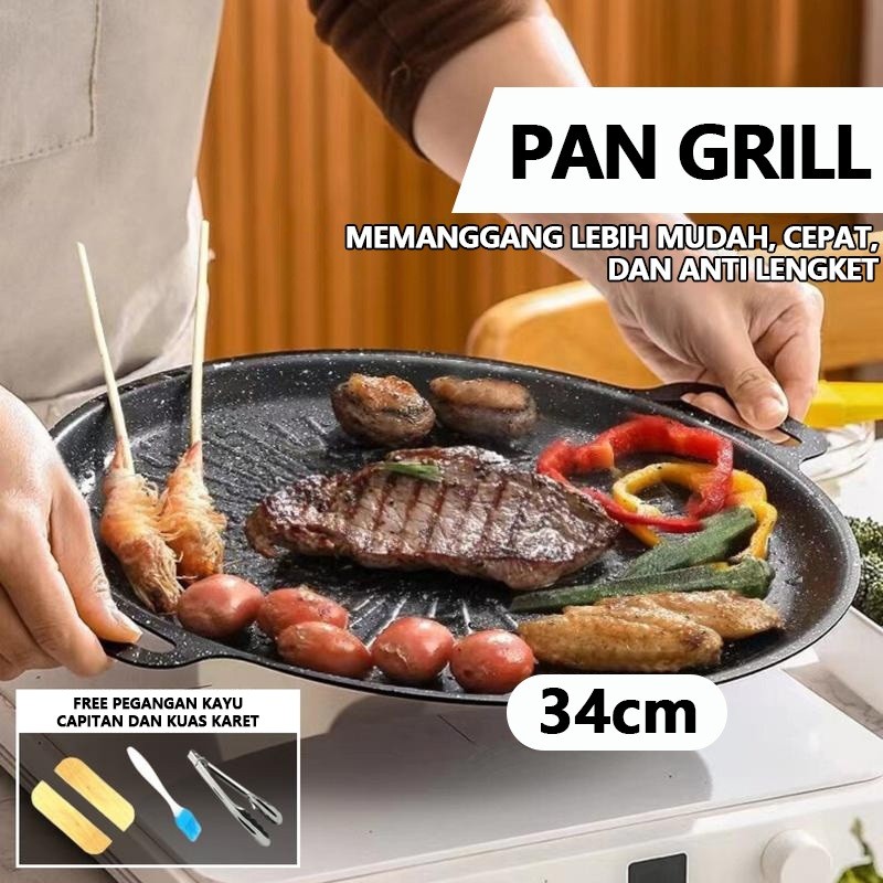 Alat Panggangan Bbq Idhul Adha Pemanggang Anti Lengket Tanpa Minyakgrill Pan Anti Lengket Panggang G
