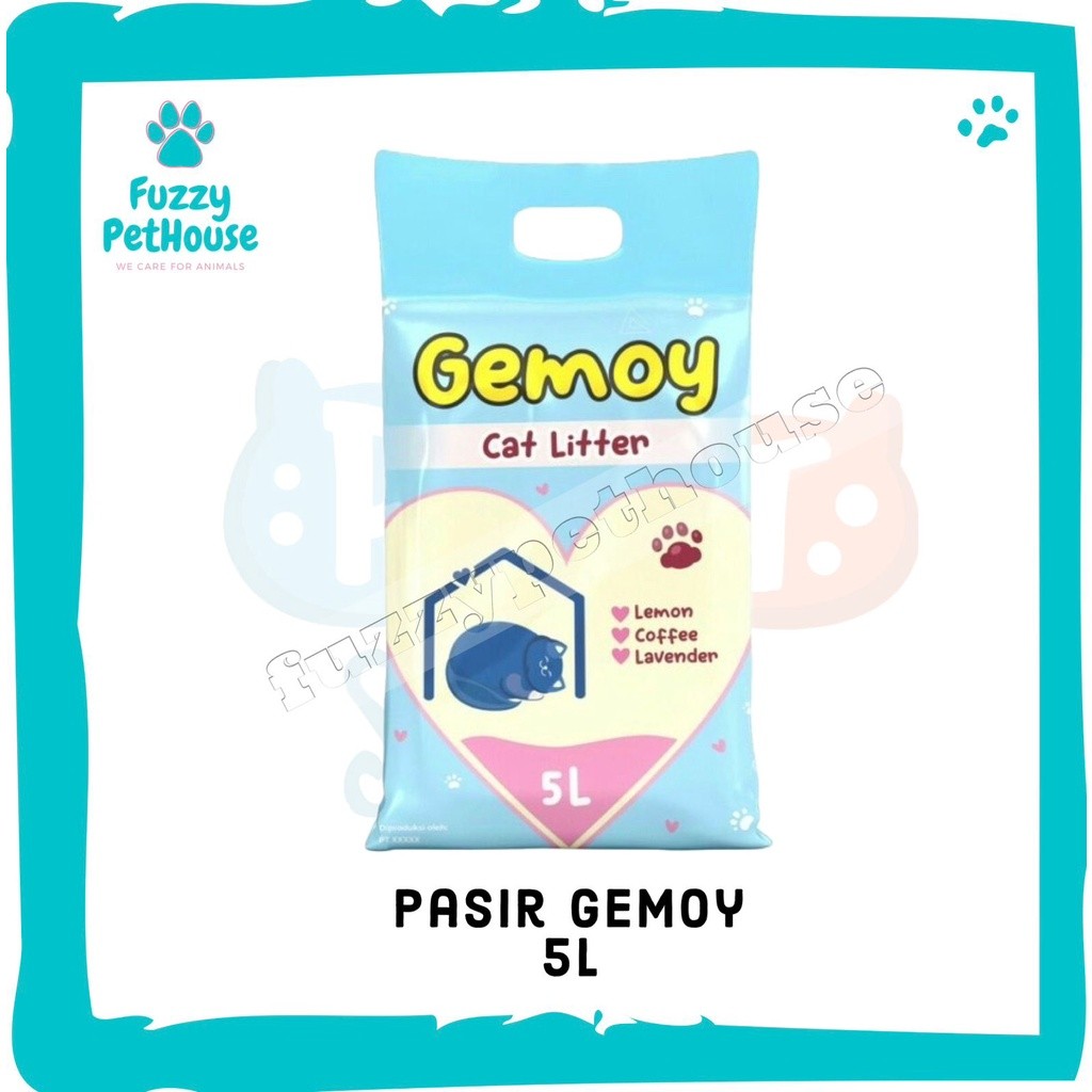 Pasir Gemoy Pasir Kucing Pasir Gumpal Bentonite Wangi 5L