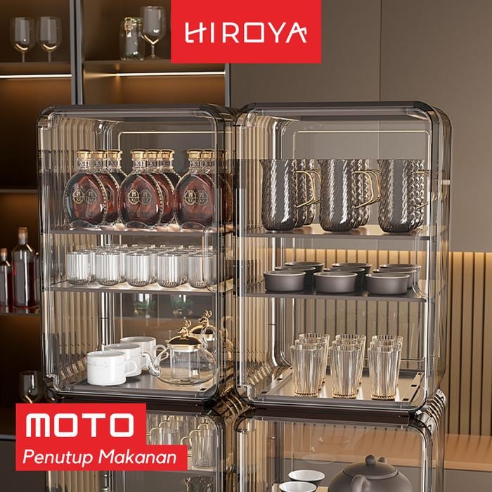 HIROYA - MOTO Lemari Penyimpan Lauk Serbaguna Penyimpanan Makanan Tingkat Tudung Saji Lauk Lemari