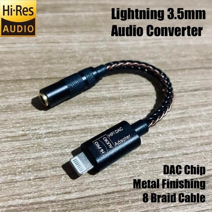 Custom Converter Lightning to 3.5mm Jack Audio Dac Adapter iPhone