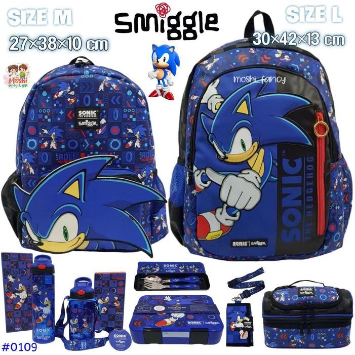 Tas Smiggle Sonic/ Tas Smiggle Sonic Anak Laki-Laki / Tas Smiggle Sonic The Hedgehog / Tas Ransel