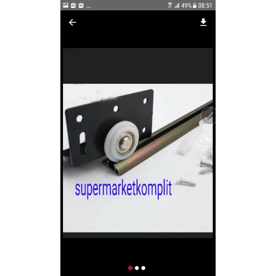 PREMIUM rel pintu lemari kayu alumunium sliding geser untuk roda type 380