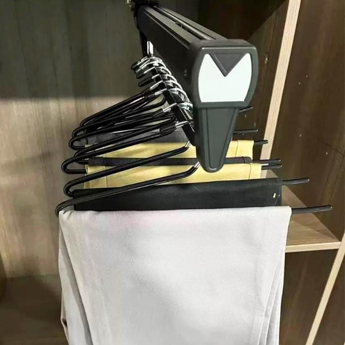 PREMIUM Gantungan Baju Tarik Celana Dalam Lemari Rak Pakaian Tarik Rak Rel Pakaian Rak Lemari