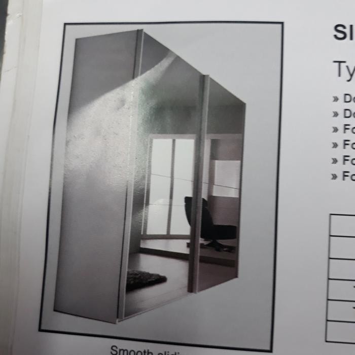 PREMIUM Roda dan Rel Sliding wardrobe SD 032A Knockers + rel 2.5 M