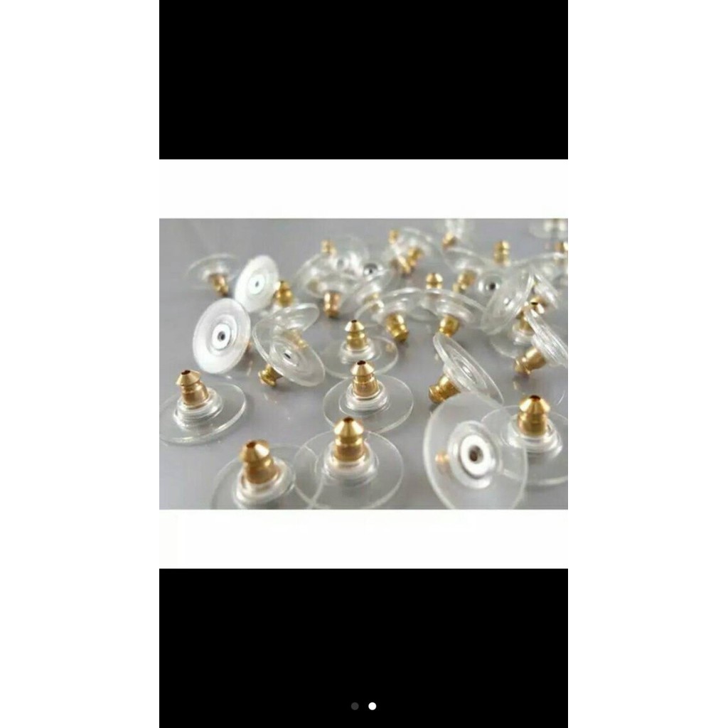 Bantalan anting karet penahan anting pantat anting stopper stoper