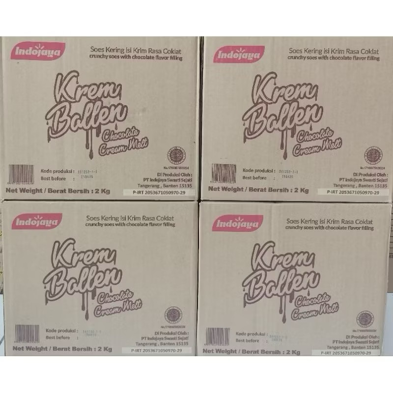 

Andrianbijaksana Soes Kering Isi Cokelat Krim Indojaya Sus Cokelat 2 Kg /1 Kg/500 Gr