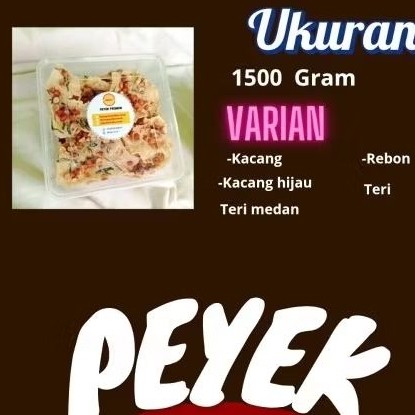 

Andrianbijaksana Peyek Kacang, Teri, Rebon Dan Kacang Hijau Toples 1500Ml