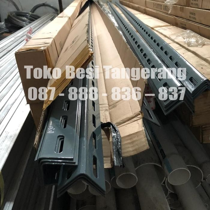 PREMIUM BESI SIKU LUBANG 4 Meter/ 400CM CM / LOBANG UNTUK RAK