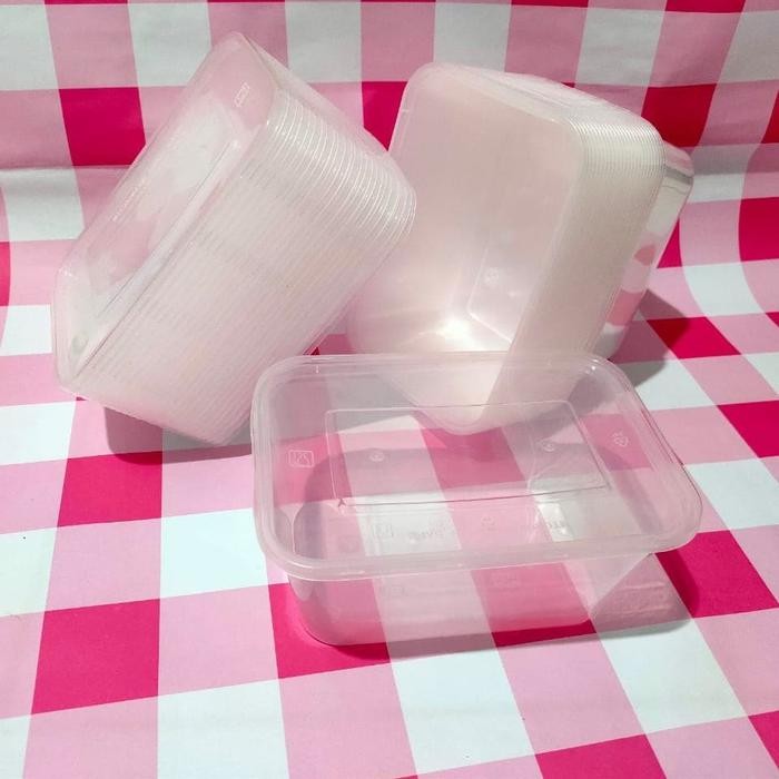 JTTOP" KOTAK PLASTIK 1000 ML [25 PCS] THINWALL KOTAK BENING BOX PLASTIK