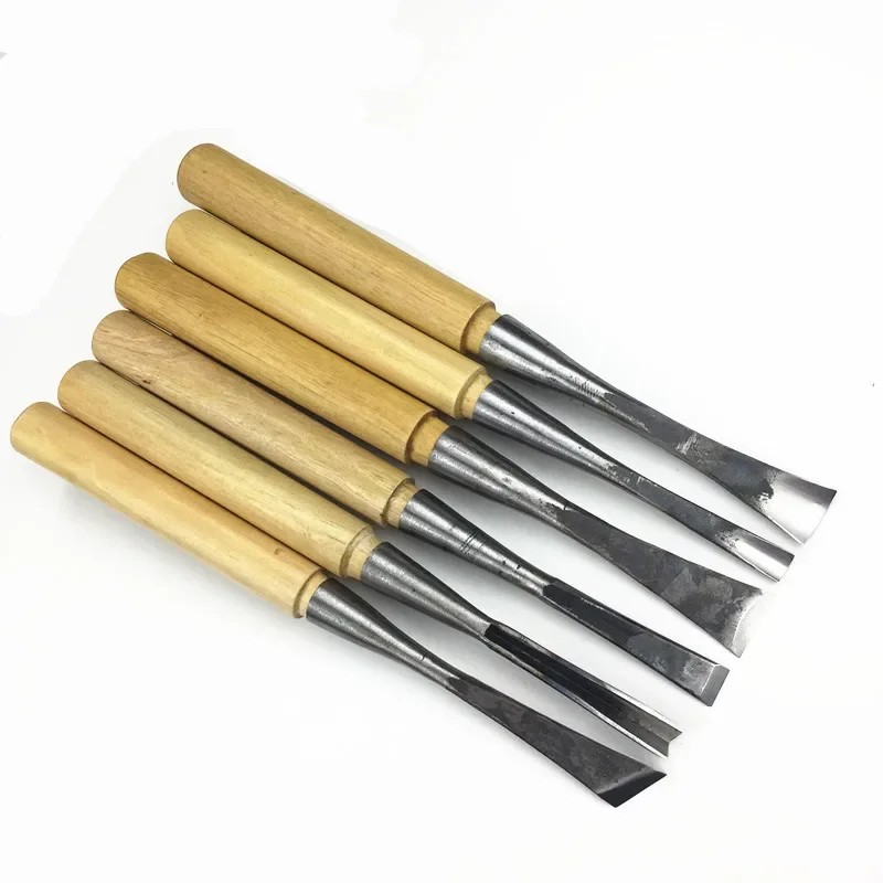 6pcs/lot 7mm 10mm 15mm 20mm Hand Wood Carving Knives Tools General Details Root Chisel Made Ground B