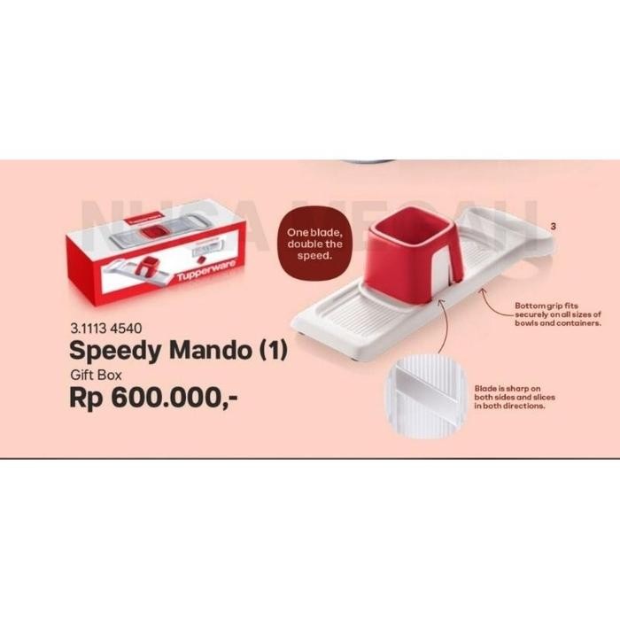 Tupperware speedy mando free bowl 2pcs alat pengiris bawang dll