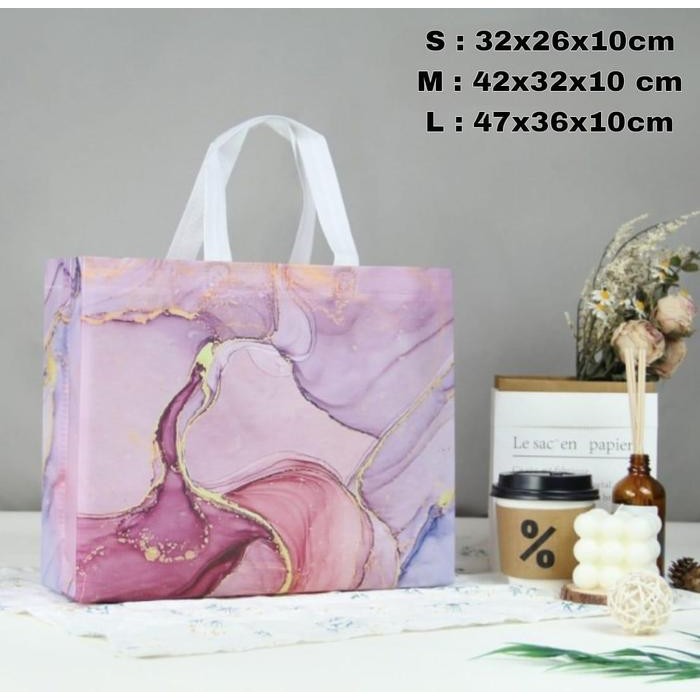 PREMIUM Tas Belanja / Tote Bag Spunbond/ Goodie Bag Spunbond /Tas Spunbond /Kain Motif Premium