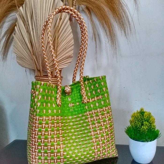 PREMIUM Tas jali Anyaman jumbo xl handle panjang/Tas belanja ke pasar Anyaman