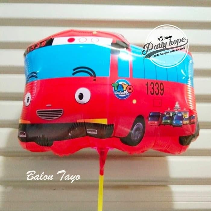 PREMIUM Balon Karakter Tayo merah / Balon Foil Tayo / Balon Foil Karakter Tayo