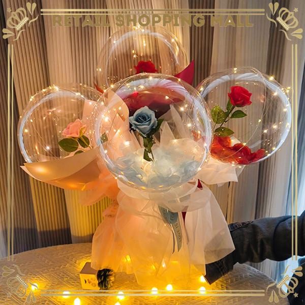 PREMIUM RSM Bucket Balon Bunga PVC Bucket Balon Lampu-Lampu