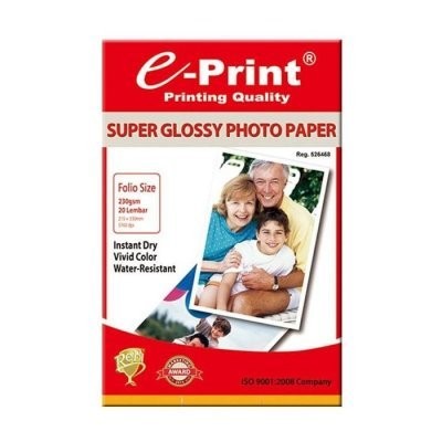 Kertas Foto E-Print F4 230Gsm Photo Paper Super Glossy