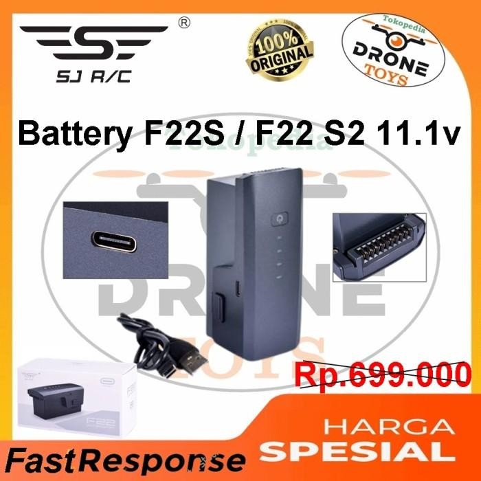 Battery SJRC F22s / F22 S2 PRO+ 11.1V 3500mAh Lipo Baterai Drone Original