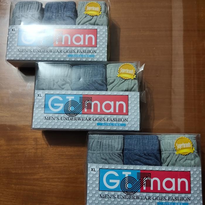 Celana dalam gt man GMX / CD PRIA GT MAN GMX WARNA KATUN Gt man isi 3