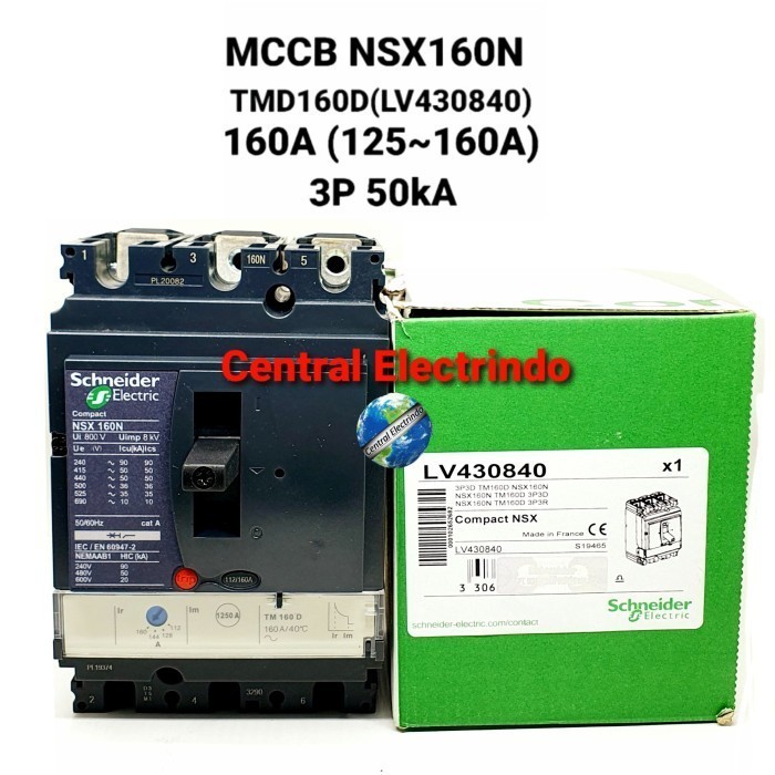 Mccb Nsx 160N 3P 160A Schneider.