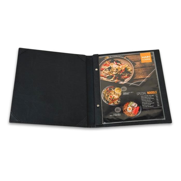 

Minix Buku Menu Kulit Ukuran A4 Model Jepit Baut - Cafe Restoran Hotel #Gratisongkir