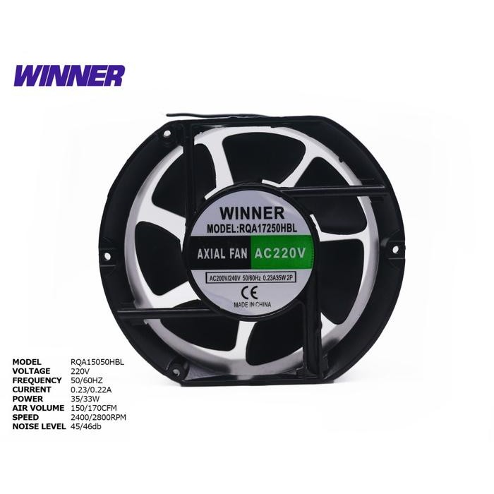Axial Fan Kipas Cooling Panel Oval 17 Cm Winner