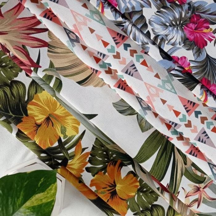 Kain Kanvas Motif Meteran / Kain Bahan Tas