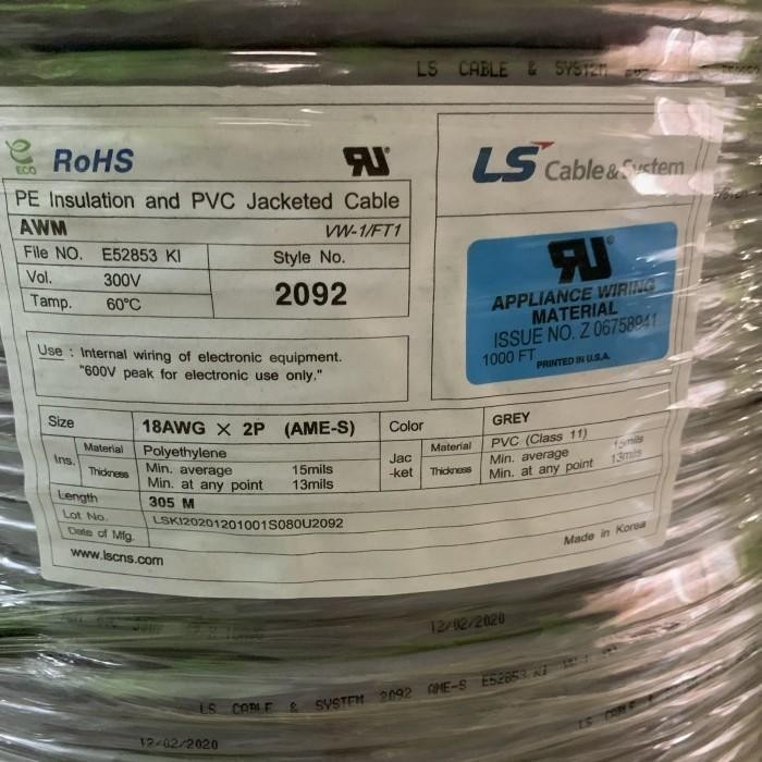 Ls Cable 18Awg 2 Pair Twisted Shielded / Ls Kabel Awg18 Isi 4 Kabel