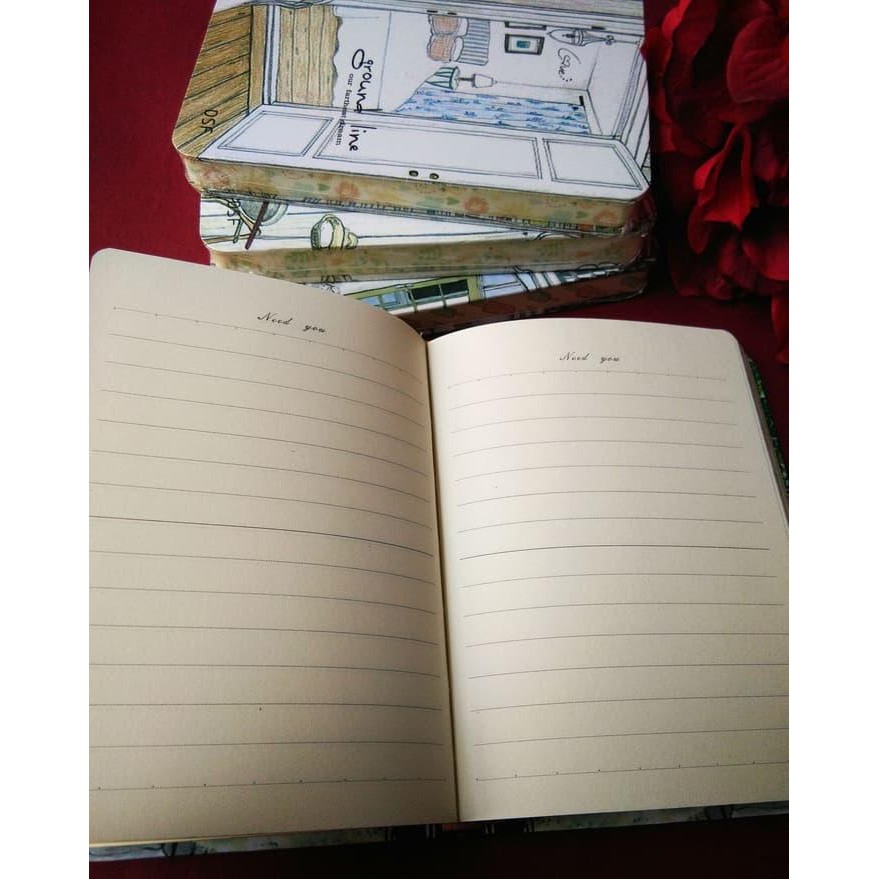 

Buku Diary Notes / Diary Notebook Fancy Hardcover - Ground Line #Gratisongkir