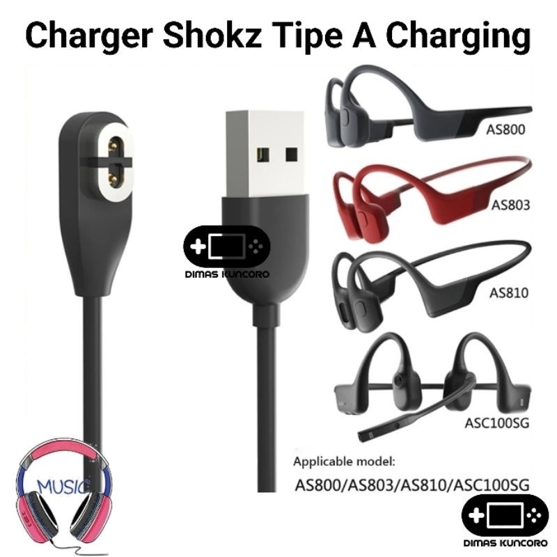 Charger Shokz Tipe A Charging aftershokz openrun pro mini aeropex opencomm kabel usb