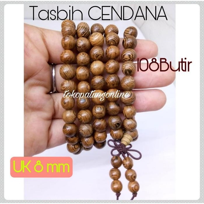 Tasbih Kayu Cendana 108 Butir 8mm Premium