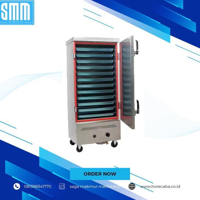Gas Rice Steamer 12 Tray Mesin Penanak Nasi Kapasitas Besar Rice Cooker Heavy Duty