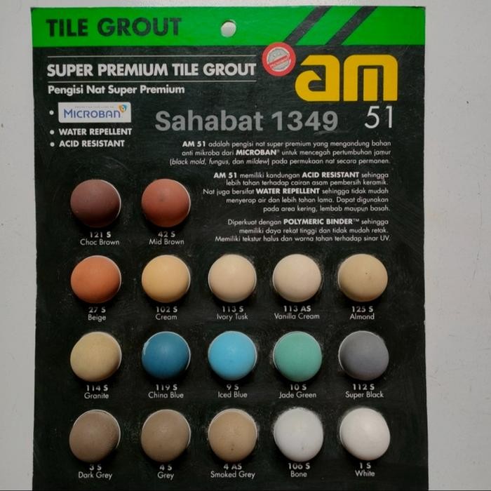 AM 50 NAT TILE GROUT KERAMIK 1 KG OKER SEMEN NAT