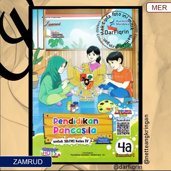 LKS Pendidikan Pancasila Kelas 4 5 6 Semester 1 SD/MI KURMER Kurikulum Merdeka-Zamrud-HOTS-Fatma