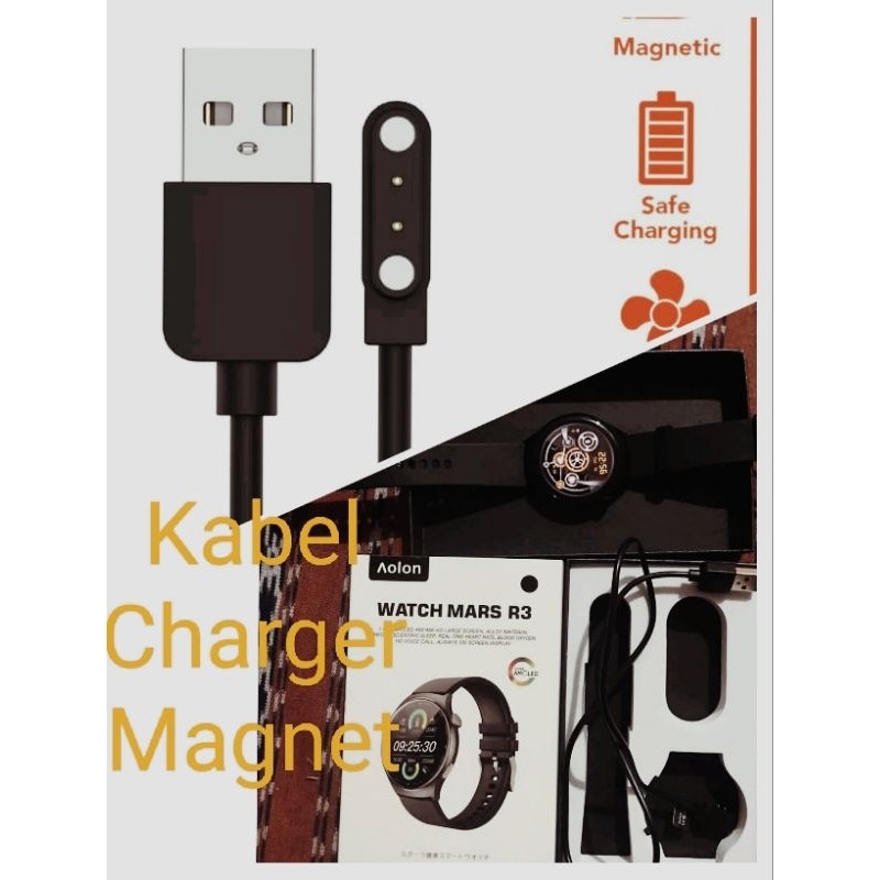 Aolon Mars R3 Smart Watch Kabel Charger Smartwatch Aolon Watch Tetra S2 Foom S2 Mars R3 Magnetic 2