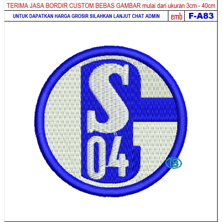 FC-66 PATCH BORDIR SCHALKE 04 FOOTBALL/CLUB AKSESORIS