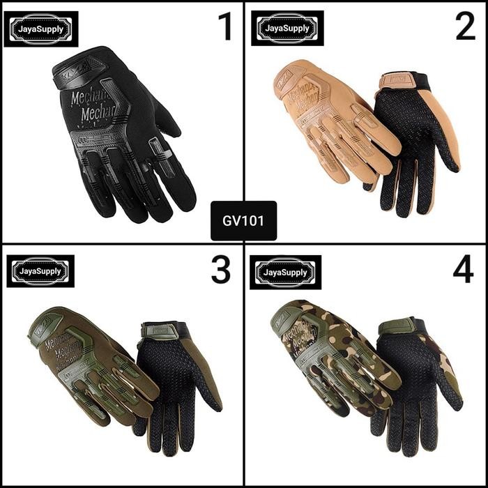 New Sarung Tangan Motor Sepeda Airsoft Tactical Full Gloves Mechanix 101