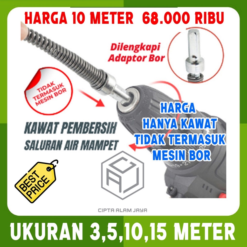 Kawat baja pembersih saluran air mampet