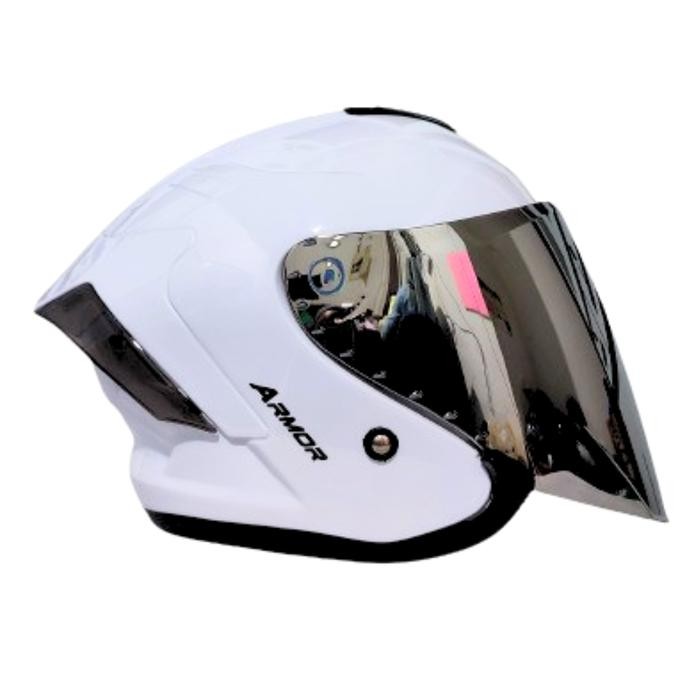 Helm JS ARMOR Half F Solid Pria Wanita SNI Motorcycle helm half