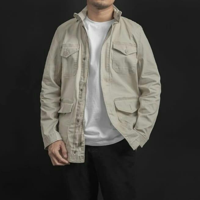 Jaket Parka Pria George (US Brand) Hidden Hood Military Jacket best seller