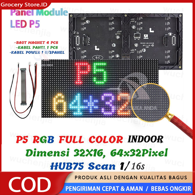 Bottom top - Panel Module Led P5 RGB/Full Color Outdoor SMD Running Text/Panel Module LED P5 Running