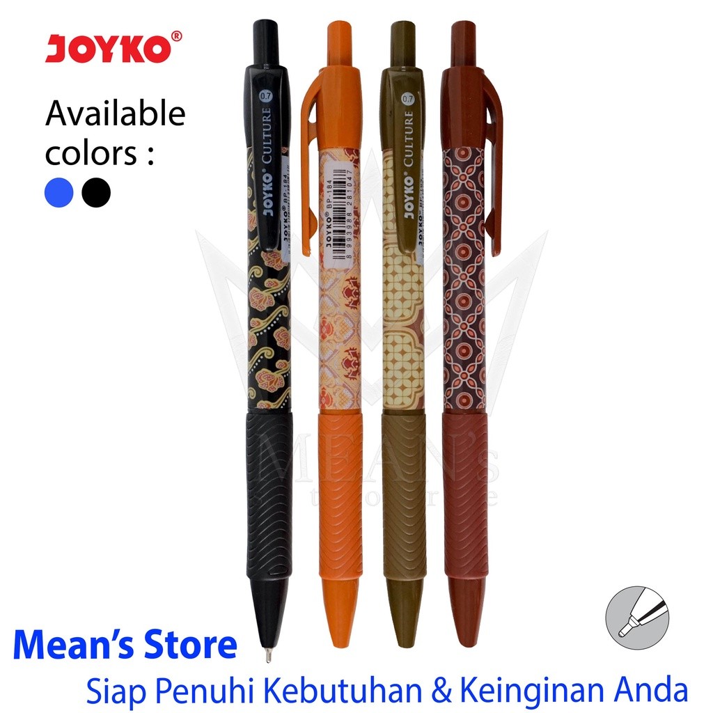 

Pulpen Joyko Culture BP-184 / Ballpen Joyko Batik 0.7mm BP184